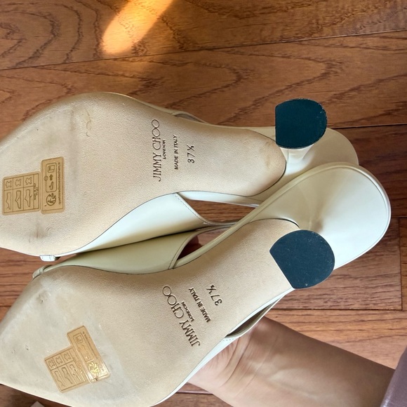 Jimmy Choo Ivory Slingback Heels - Picture 6 of 10